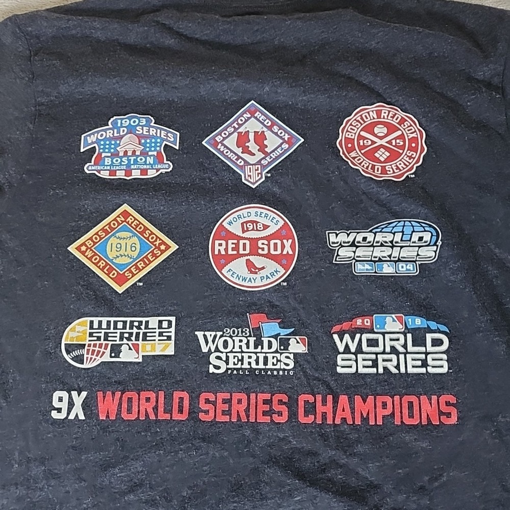 '47 Brand Boston‎ Redsox Shirt Men's Small Blue 9X  Championship Sportswear MLB